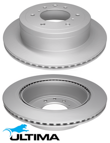 ULTIMA REAR DISC BRAKE ROTOR SET TO SUIT MITSUBISHI PAJERO NS NT NW NX 4M41T 3.2L I4 OD 332MM