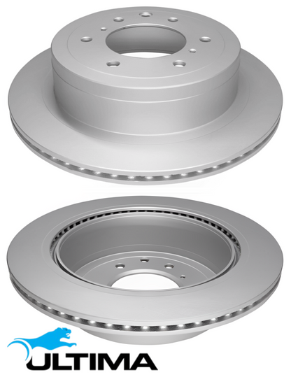 ULTIMA REAR DISC BRAKE ROTOR SET TO SUIT MITSUBISHI PAJERO NS NT NW NX 4M41T 3.2L I4 OD 332MM