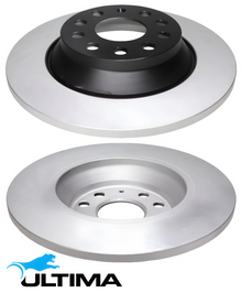 ULTIMA REAR SOLID DISC BRAKE ROTOR SET TO SUIT AUDI A3 8V CMBA CRKB CLHA TURBO DIESEL 1.4L 1.6L I4