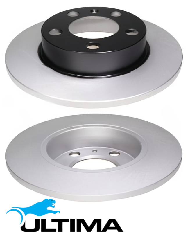 ULTIMA REAR SOLID DISC BRAKE ROTOR SET TO SUIT AUDI A1 8X CAXA CBZA CZCA 1.2L 1.4L I4 OD 232MM