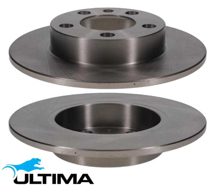 ULTIMA REAR SOLID DISC BRAKE ROTOR SET TO SUIT AUDI A1 GB DKJA TURBO 1.0L I3 OD 232MM