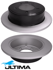 ULTIMA REAR SOLID DISC BRAKE ROTORS TO SUIT MITSUBISHI OUTLANDER ZG ZH 4B11 4B12 2.0 2.4 I4 OD 262MM