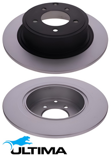 ULTIMA REAR SOLID DISC BRAKE ROTOR SET TO SUIT MITSUBISHI 4B12 4J11 4J12 4N14 2.3L 2.4L I4
