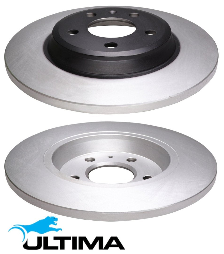 ULTIMA REAR SOLID DISC BRAKE ROTOR SET TO SUIT AUDI A6 C7 CYGA TURBO 1.8L I4 OD 300MM