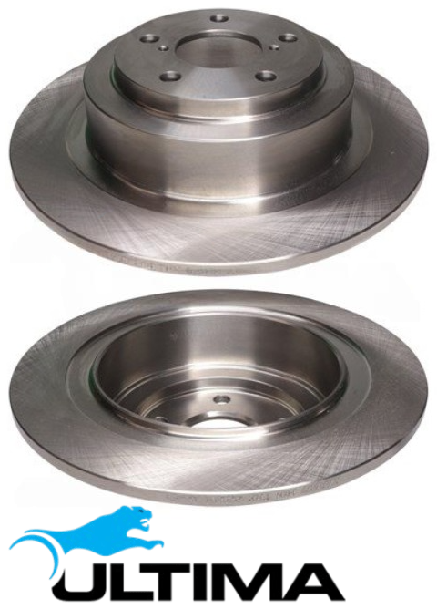 ULTIMA REAR SOLID DISC BRAKE ROTOR SET TO SUIT SUBARU LEGACY BE BH EJ201 EJ202 2.0L F4 OD 290MM