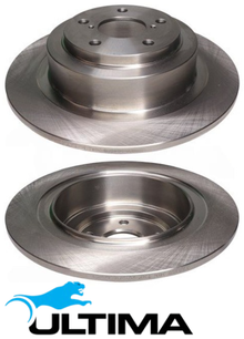 ULTIMA REAR SOLID DISC BRAKE ROTOR SET TO SUIT SUBARU LEGACY BE BH EJ201 EJ202 2.0L F4 OD 290MM