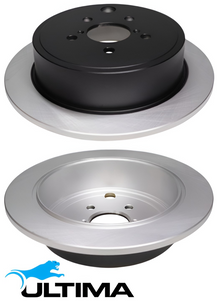 ULTIMA REAR SOLID DISC BRAKE ROTOR SET TO SUIT SUBARU OUTBACK BR EZ36D 3.6L F6 OD 286MM
