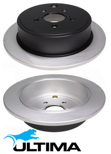 ULTIMA REAR SOLID DISC BRAKE ROTOR SET TO SUIT SUBARU FORESTER SH EJ255 2.5 F4 FROM 12/2007 OD 286MM