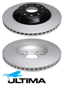 ULTIMA REAR VENTED DISC BRAKE ROTOR SET TO SUIT AUDI A3 8P BDB BUB 3.2L V6 OD 310MM