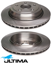 REAR VENTED DISC BRAKE ROTOR SET FOR JEEP GRAND CHEROKEE WK ERB 3.6L V6 FOR 18" WHEELS EXCL. SUMMIT