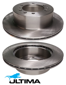 ULTIMA REAR VENTED DISC BRAKE ROTOR SET TO SUIT NISSAN PATROL GU Y61 GQ TB45E TD42 4.2L 4.5L I6